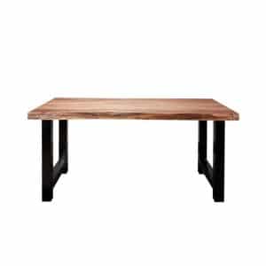 FURBO rektangulær spisebord - akacietræ og sort stål (165x85)