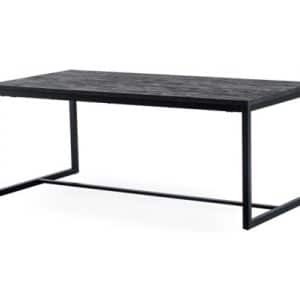 Gotham spisebord i akacietræ og metal 190 x 95 cm - Sort/Sortbejset