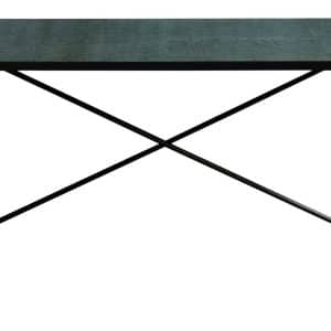 HANDVÄRK Spisebord 184x96 - Grøn Marmor, sort stel