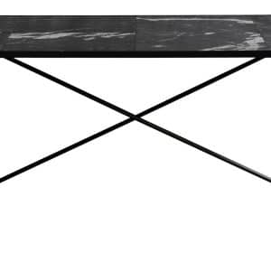 HANDVÄRK Spisebord 184x96 - Sort Marmor, sort stel