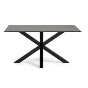 LAFORMA Arya spisebord - jernmos keramik og sort stål (160x90)