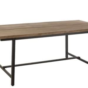 Oscar spisebord - Brun/sort - 100x200 cm fra J-Line