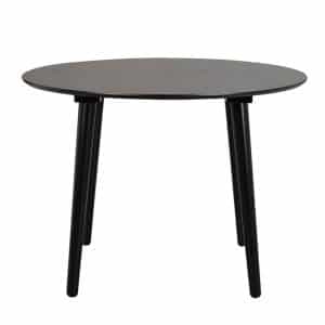 ROWICO Lotta spisebord, rund - sort asketræsfiner og gummitræ (Ø106)