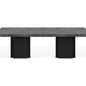 TemaHome Dusk spisebord i melamin og finér 262 x 130 cm - Sort/Betongrå