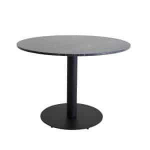 VENTURE DESIGN Estelle spisebord - sort marmor og metal (Ø106)