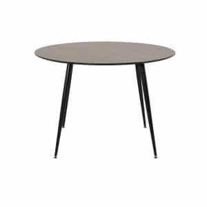 VENTURE DESIGN Silar spisebord - brun MDF og sort metal (Ø100)