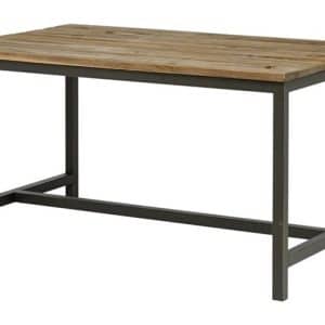 Vintage spisebord i elmetræ - Sort/brun - 140x90 cm