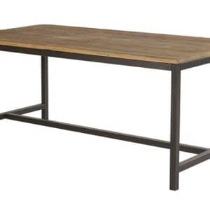 Vintage spisebord i elmetræ - Sort/brun - 180x90 cm