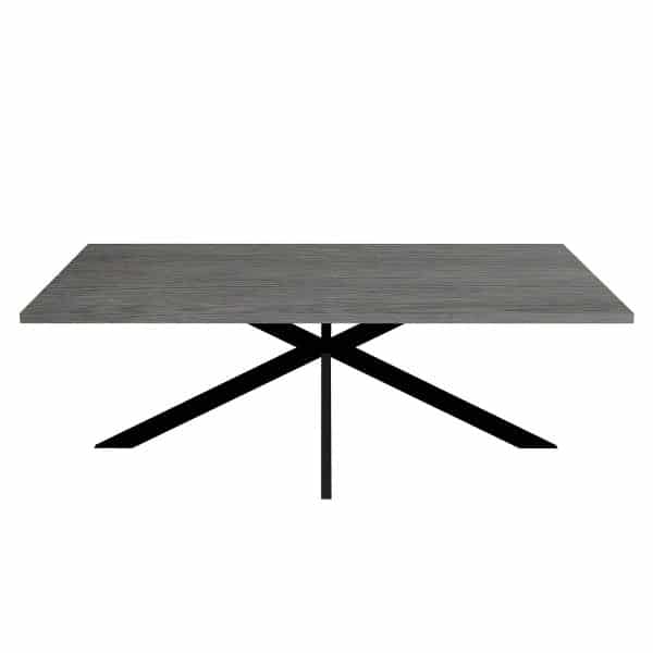 CANETT rektangulær Savon spisebord - egetræsfiner og sort metal (140x80)-UDGÅET
