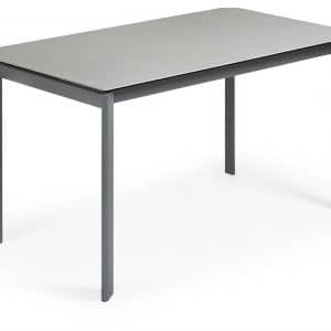 Axis Ceramic, Udtrækkeligt spisebord, moderne, keramisk by LaForma (H: 76 cm. B: 140 cm. L: 90 cm., Grå/Sort)