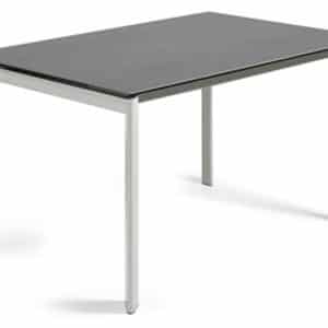 Axis Ceramic, Udtrækkeligt spisebord, moderne, keramisk by LaForma (H: 76 cm. B: 140 cm. L: 90 cm., Sort/Grå)
