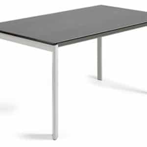 Axis Ceramic, Udtrækkeligt spisebord, moderne, keramisk by LaForma (H: 76 cm. B: 160 cm. L: 90 cm., Sort/Grå)