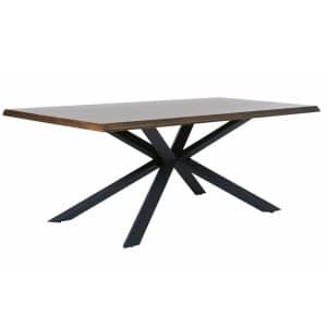 UNIQUE FURNITURE Arno spisebord, rektangulær - røget egefinér og sort metal (90x160)