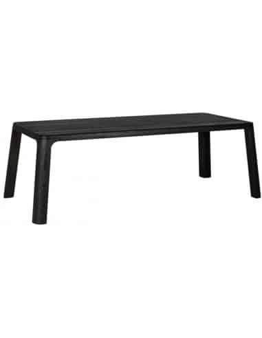 Baccarat spisebord i egetræ 230 x 100 cm - Bejset sort