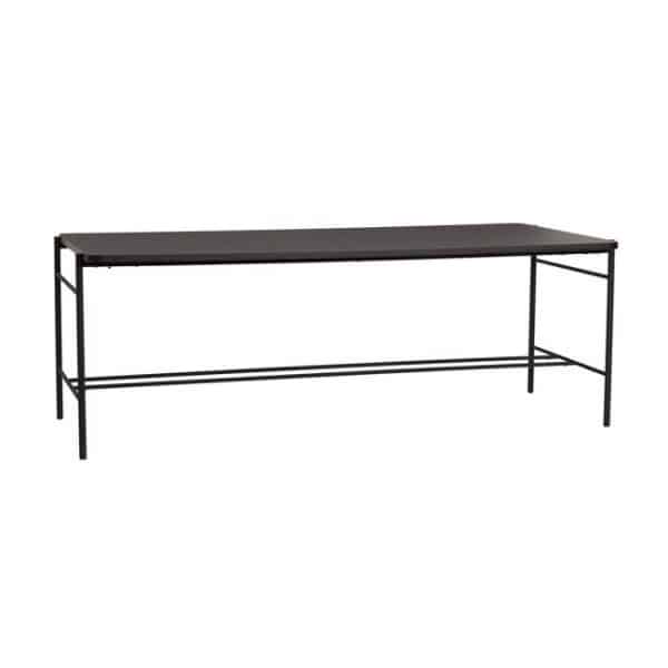 Spisebord, metal/træ, sort L 205 cm fra Hübsch