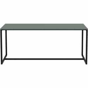 TENZO Lipp spisebord, rektangulær - misty grøn MDF og sort metal (180x90)
