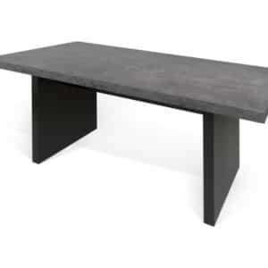 TemaHome Detroit spisebord i finér 160 x 80 cm - Sort/Betongrå