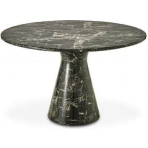 Turner spisebord i faux marmor Ø119,5 cm - Sort marmor