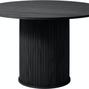 Nola, Rundt spisebord, egetræ by Unique Furniture (H: 75 cm. x B: 120 cm. x L: 120 cm., Sort)
