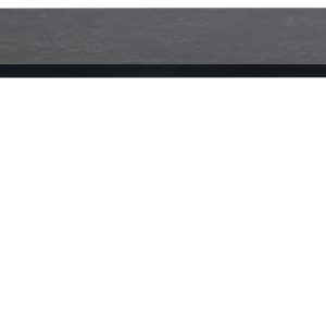 ACT NORDIC Brentford spisebord, rektangulær - sort Fairbanks keramik og sort metal (200x90)