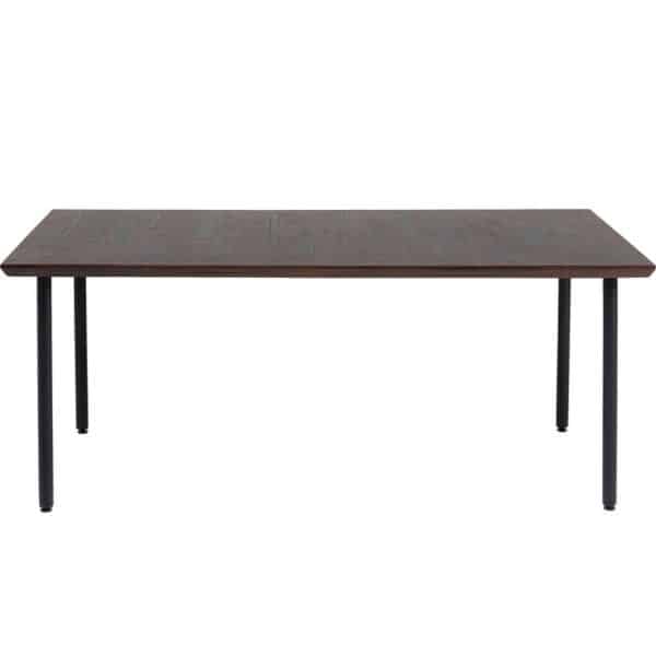 KARE DESIGN Raindrop spisebord, rektangulær - brun mangotræ, sort MDF og sort stål (180x90)