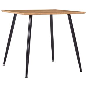 Spisebord 80,5 x 80,5 x 73 cm MDF egetræsfarve og sort