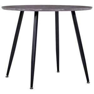 Spisebord 90 x 73,5 cm MDF betongrå og sort
