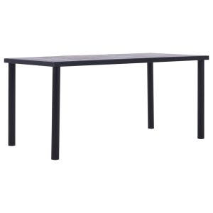 vidaXL spisebord 160x80x75 cm MDF sort og betongrå