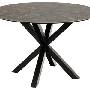 ACT NORDIC Heaven spisebord, rund - sort Fairbanks keramik og sort metal (Ø119)