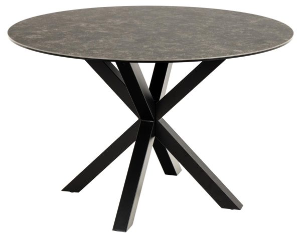 ACT NORDIC Heaven spisebord, rund - sort Fairbanks keramik og sort metal (Ø119)
