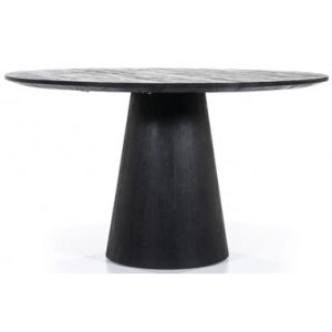 Aron spisebord i mangotræ H76 x Ø130 cm - Sort