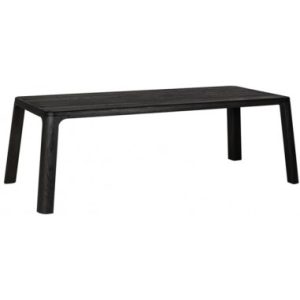Baccarat spisebord i egetræ 200 x 100 cm - Bejset sort