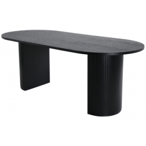 Bianca spisebord i mdf og finér H75 x B200 x D90 cm - Sort