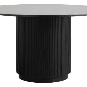 Erie spisebord - sort/marmor - Ø140 cm