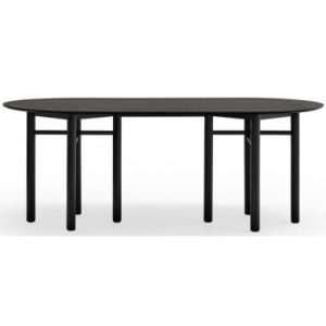 Junco spisebord i massiv træ og mdf finér 200 x 100 cm - Sort