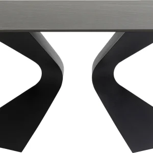 KARE DESIGN Gloria Black Ceramic spisebord, rektangulær - sort mineralmarmor og sort stål (200x100)