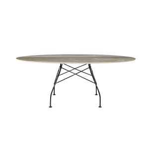 Kartell Glossy spisebord - 192x118 cm. - Tropical Grey - sort stel