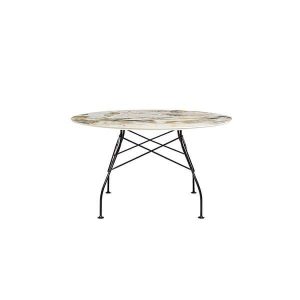 Kartell Glossy spisebord - Ø128 cm. - Symphonie - sort stel
