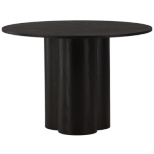 Oli spisebord i mdf og finér H75 x Ø110 cm - Sort