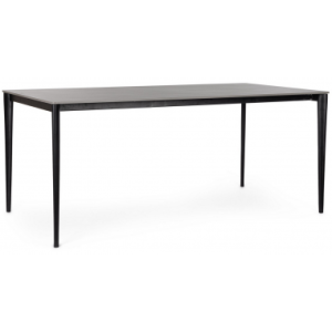 Reija spisebord i stål og porcelæn 180 x 90 cm - Sort/Gråt stenlook