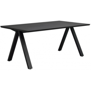 Rowico Carradale spisebord i metal og egetræ 170 x 100 cm - Sort/Sort