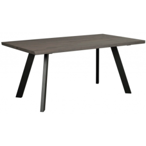 Rowico Fred spisebord i metal og egetræ 170 x 95 cm - Sort/Mørkebrun
