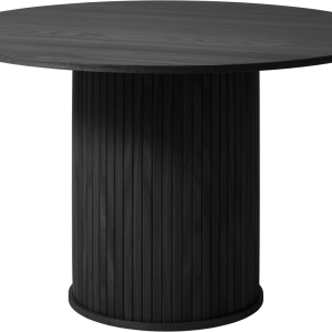 Rundt spisebord Nordique Design Nola Ø120 cm sort egetræ, MDF med egefiner