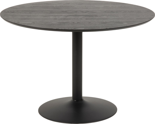 Rundt spisebord Signature Lenaya mat sort askefiner Ø110 cm
