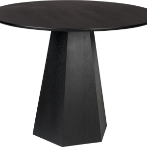 Rundt spisebord Zuiver Pilar Ø100 x H76 cm sort askefinér