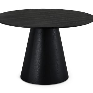 Samba rundt spisebord Ø120 cm i ege finér sort