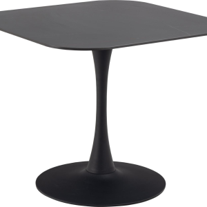 Signature Kalina spisebord firkantet 90x90 cm mat sort Grantham keramik trompetstel