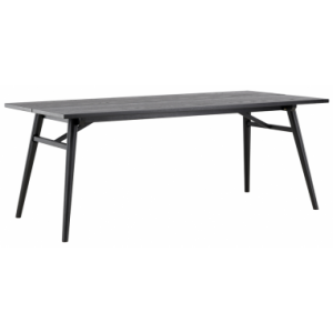 Slek spisebord i stål og mdf H75 x B195 x D95 cm - Sort