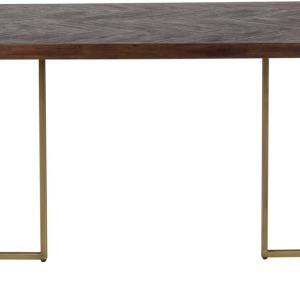 Spisebord Dutchbone Class - mudderbrun akaciefiner & sort stål 180x90 cm