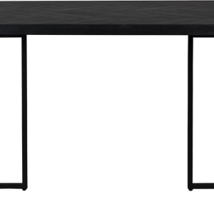 Spisebord Dutchbone Class rektangulært sort akaciefiner med stel i stål til 6 personer L180 x B90 x H75 cm